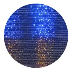 Гірлянда-водоспад (Curtain-Lights) 320 BY внутрішня, пров.:прозорий, 5м (Синій; Жовтий)