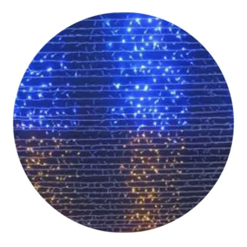 Гірлянда-водоспад (Curtain-Lights) 320 BY внутрішня, пров.:прозорий, 5м (Синій; Жовтий)