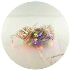 Гірлянда-нитка (String-Lights) 500M-1 внутрішня, пров.:прозорий, 30м (Різнокольорова)