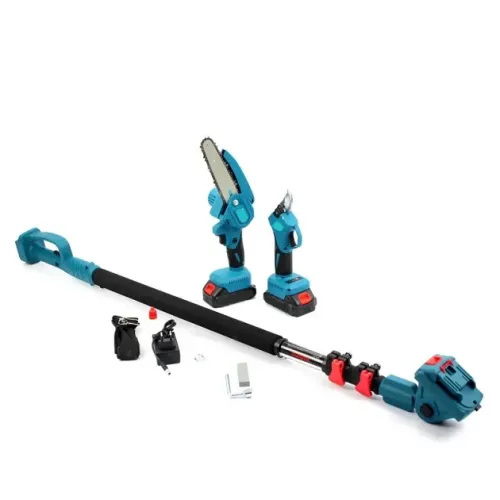 Набір акумуляторних інструментів для саду 3в1 Секатор, Ланцюгова пилка, Подовжувач KRAFFTEC