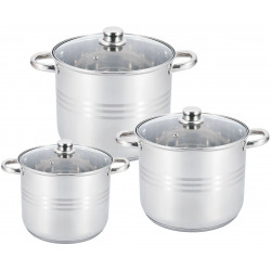 Набор кастрюль UNIQUE UN-5041 6пр. (7,2л, 9л, 11,1л, с крышками)