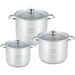 Набір каструль UNIQUE UN-5041 6ін. (7,2 л, 9 л, 11,1 л, з кришками)