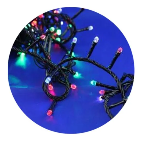 Гірлянда-нитка (String-Lights) 500M-4 внутрішня, пров.: чорний, 30м (Різнокольорова)