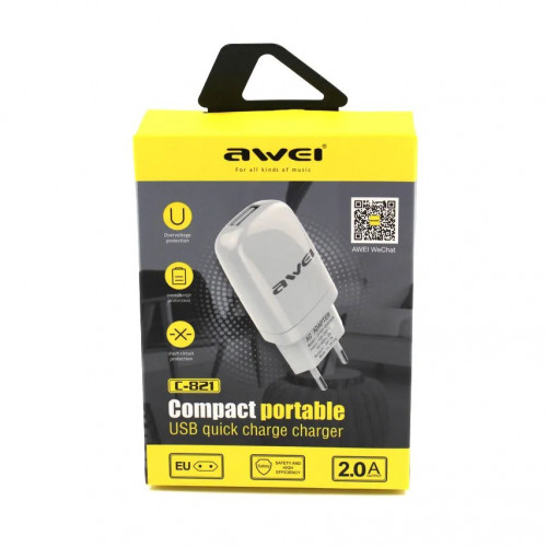 Мережевий зарядний пристрій AWEI C821