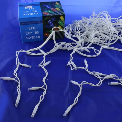 Гирлянда-бахрома (Icecle-Lights) 100 Short curtain-WW-1 наружная, пров.:белый, 3м (Белый-теплый)