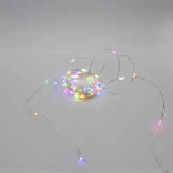 Гирлянда-роса (Copper Wire) 100M-4 внутренняя, пров.:прозрачный, 10м (Разноцветная)