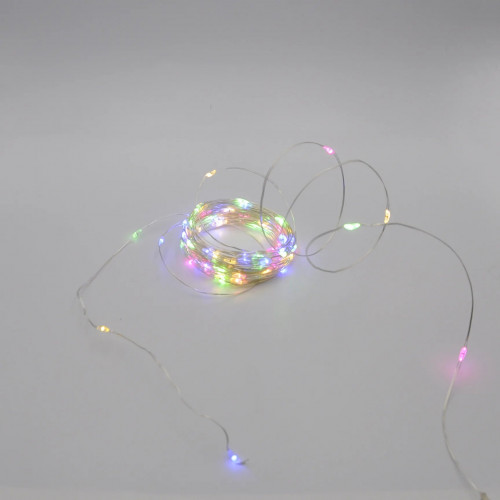 Гирлянда-роса (Copper Wire) 100M-4 внутренняя, пров.:прозрачный, 10м (Разноцветная)