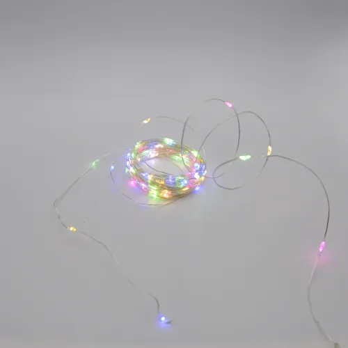 Гірлянда-роса (Copper Wire) 100M-4 внутрішня, пров.:прозорий, 10м (Різнокольорова)