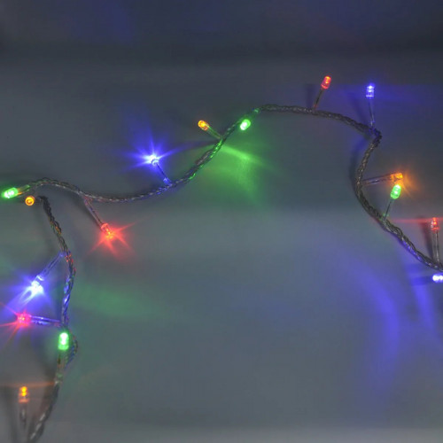 Гирлянда-нить (String-Lights) 400M-1 внутренняя, пров.:прозрачный, 20м (Разноцветная)