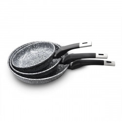 Набор сковородок UNIQUE UN-5119 20/24/28см гранит светлый (БЕЗ КРЫШЕК)