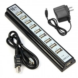 Розгалужувач USB HUB 10 PORTS 220V