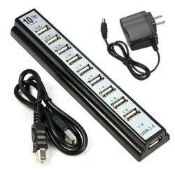 Розгалужувач USB HUB 10 PORTS 220V