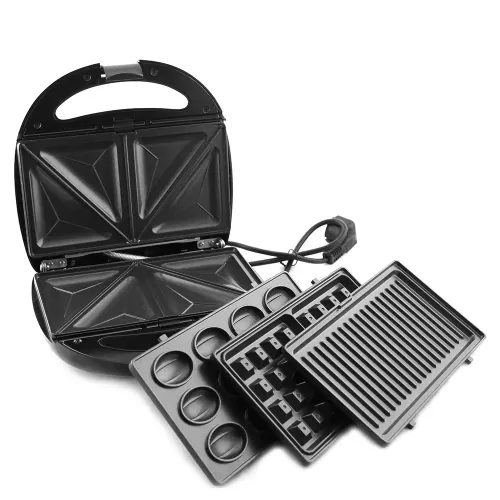 Сендвічниця DOMOTEC MS-7704 4в1 1000Вт (Чорний)