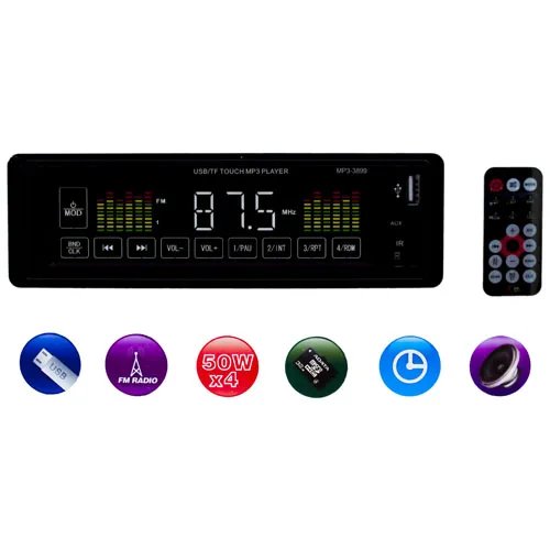 Автомагнитола MP3 3899 ISO 1DIN сенсор