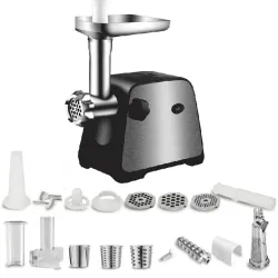 М'ясорубка 3в1 DOMOTEC MS-2027 4500W (соковитискач, терки та шатківниці)