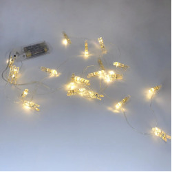 Гірлянда-роса (Copper Wire) 20parts battery WW внутрішня, пров.:прозорий, (Білий-теплий)