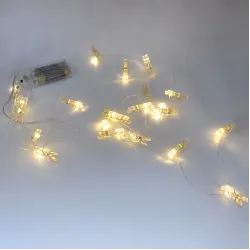 Гірлянда-роса (Copper Wire) 20parts battery WW внутрішня, пров.:прозорий, (Білий-теплий)
