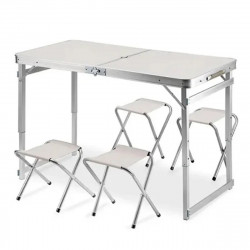 Стол и стулья Easy Campi Усиленный 1+4 Белый (складной, для пикника)