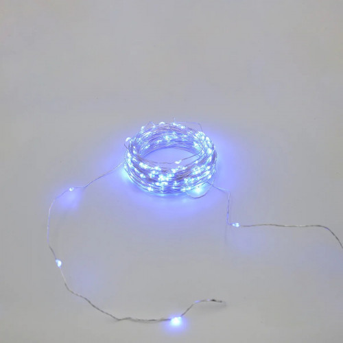 Гирлянда-роса (Copper Wire) 200B-4 внутренняя, пров.:прозрачный, 20м (Синий)