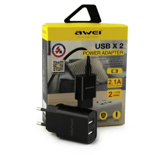 Мережевий зарядний пристрій AWEI X2 C3