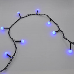 Гирлянда-нить (String-Lights) 100B-6-2 внутренняя, пров.:черный, 7м (Синий)