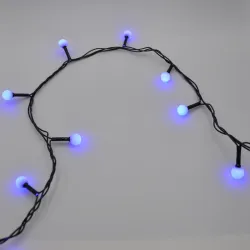 Гірлянда-нитка (String-Lights) 100B-6-2 внутрішня, пров.: чорний, 7м (Синій)