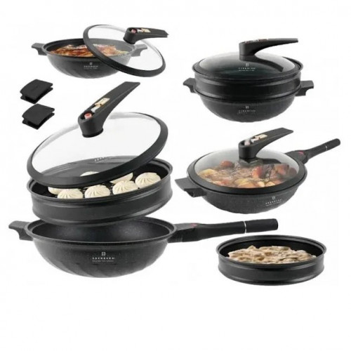 Сковорода 3в1 Вок-Сотейник-Пароварка EDENBERG EB-12112