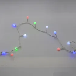 Гірлянда-нитка (String-Lights) 200M-6-1 внутрішня, пров.: білий, 12м (Різнокольорова)