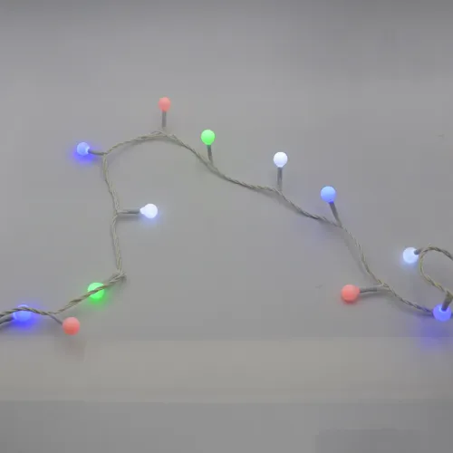Гірлянда-нитка (String-Lights) 200M-6-1 внутрішня, пров.: білий, 12м (Різнокольорова)