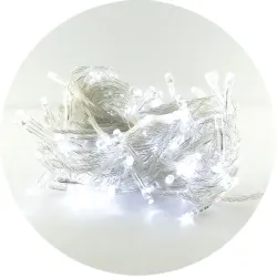 Гірлянда-нитка (String-Lights) 200W-1 внутрішня, пров.:прозорий, 10м (Білий)