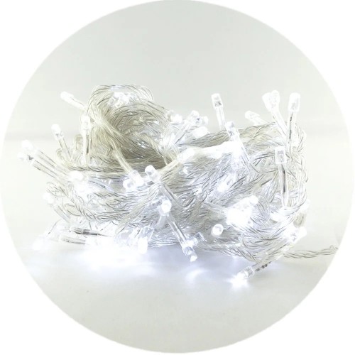 Гирлянда-нить (String-Lights) 200W-1 внутренняя, пров.:прозрачный, 10м (Белый)