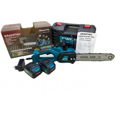 Аккумуляторная цепная пила с индикатором масла Chain Saw 12'' KRAFFTEC