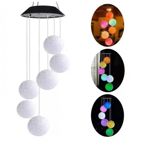Садовая подвесная лампа с 6 LED шарами на солнечной батарее MULTI