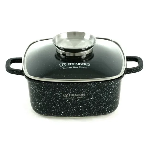 Котел EDENBERG EB-8111 (2,8л, 20см, квадратний, мармуровий)