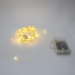 Гірлянда-роса (Copper Wire) 200WW-1 Battery внутрішня, пров.:прозорий, (Білий-теплий)