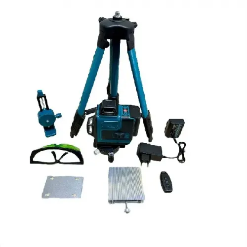 Лазерний рівень акумуляторний 16 ліній 360° зелений промінь, штатив DOMOTEC