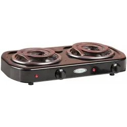 Плита електрична Леміра ETP2-2 2кф., 2000Вт. (Чорний)