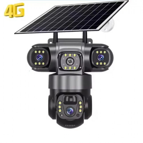Камера на 3 лінзи працює через 4g та від сонячної панелі V 380