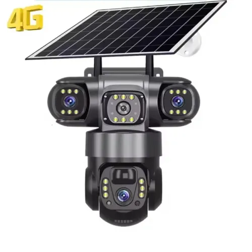 Камера на 3 лінзи працює через 4g та від сонячної панелі V 380