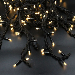 Гірлянда-бахрома (Icecle-Lights) 150 Short curtain-WW-2 зовнішня, пров.: чорний, 10м (Білий-теплий)