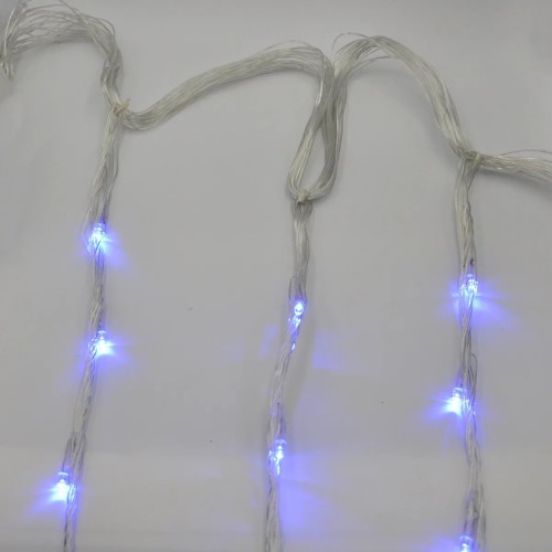 Гирлянда-водопад (Curtain-Lights) Itrains 400B-2 внутренняя, пров.:прозрачный, 3м (Синий)