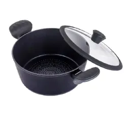 Каструля з алмазним антипригарним покриттям та кришкою EDENBERG EB-3488 6.7л