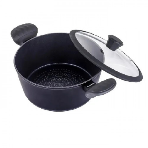 Каструля з алмазним антипригарним покриттям та кришкою EDENBERG EB-3488 6.7л