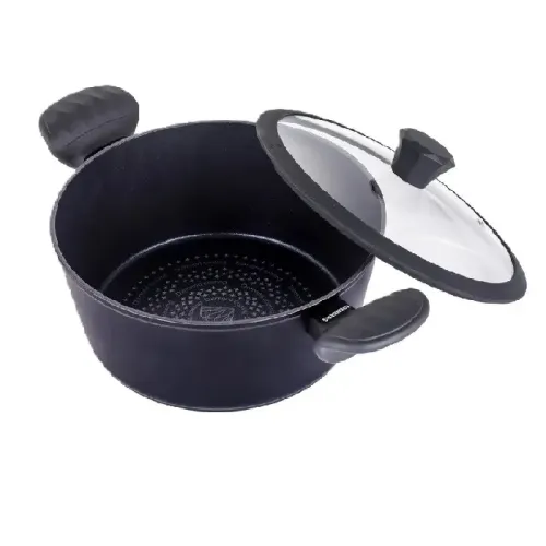 Каструля з алмазним антипригарним покриттям та кришкою EDENBERG EB-3488 6.7л