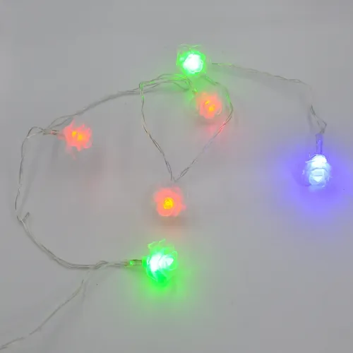 Гірлянда-нитка (String-Lights) 20Parts-6 внутрішня, пров.:прозорий, 3м (Різнокольорова)