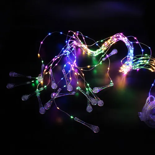 Гірлянда-водоспад (Copper Wire) 300M-8 внутрішня, пров.:прозорий, 3*1.10м (Різнокольоровий)