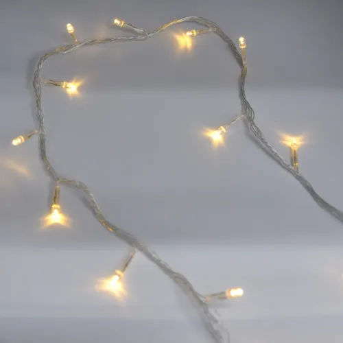 Гірлянда-нитка (String-Lights) 300WW-1 внутрішня, пров.:прозорий, 12м (Білий-теплий)