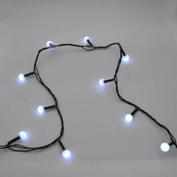 Гірлянда-нитка (String-Lights) 100W-6-2 внутрішня, пров.: чорний, 7м (Білий)