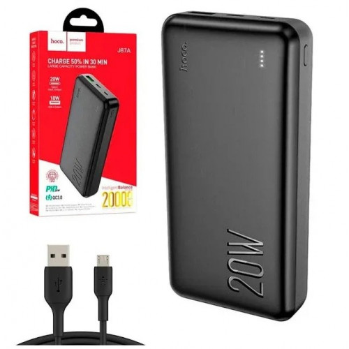 Мобільна зарядка Power Bank J87A HOCO Tacker PD20W+QC3.0 20000mAh