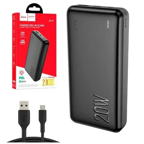 Мобільна зарядка Power Bank J87A HOCO Tacker PD20W+QC3.0 20000mAh